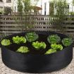 115L Dark Green Felt Planting Barrel - 70x30cm Non-Woven Seedling Bag - 8