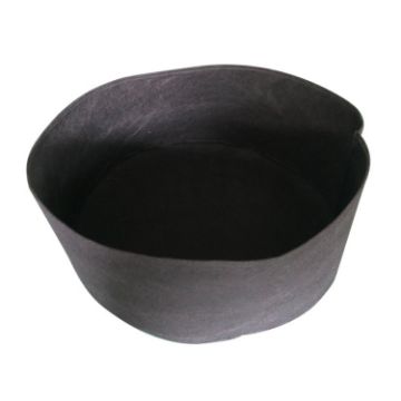 Black 90x30cm 190L Felt Planting Barrel - Indoor/Outdoor Round Bag - 1