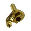 CNC Motorcycle Throttle Clamp Hand Grip - Big Torque Oil Visual (Golden) - 5