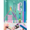 7 in 1 Color Titanium Nail Care Tools - Nude Titanium Manicure Set - 2