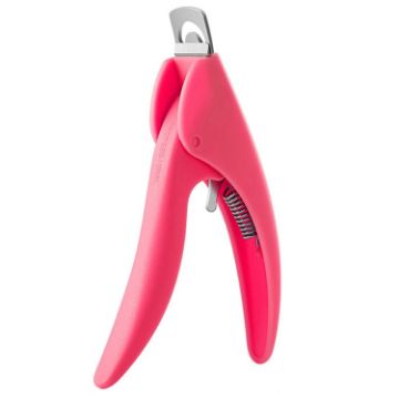 Rose Red U-Shaped Nail Scissors for DIY French Fake Nails - 1