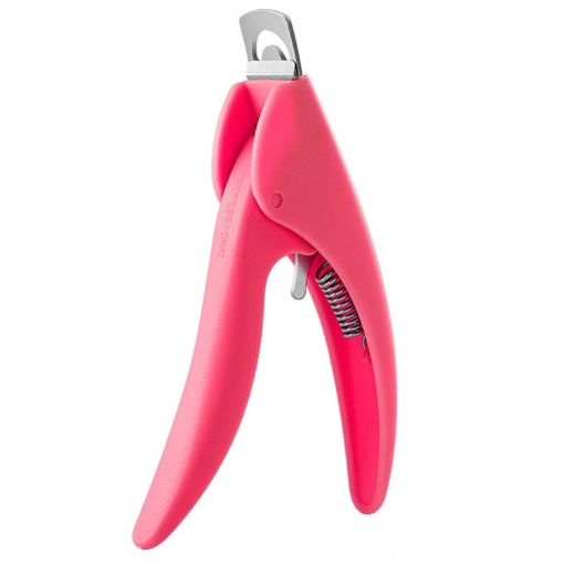 Rose Red U-Shaped Nail Scissors for DIY French Fake Nails - 1