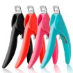 Light Blue U-Shaped DIY French Nail Scissors for Fake Nails - 2