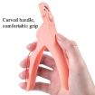 Light Blue U-Shaped DIY French Nail Scissors for Fake Nails - 4