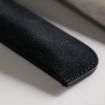 Black Leather Pencil Bag - Simple Portable PU Stationery Protective Shell - 4
