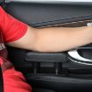 Universal Beige Leather Car Arm Handle Seat Elbow Tray Armrest Box - 6