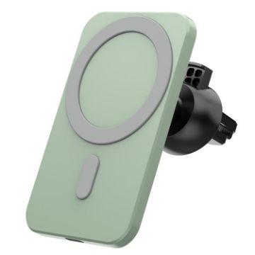N16 10W Green Magsafe Magnetic Wireless Car Charger Holder - 1