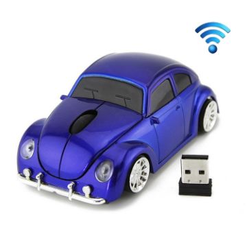 Car Shape Wireless Mouse - CM0010B, 1200 DPI, 3-Keys, Blue - 1