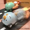 Cute Bee Pull Back Car Toy - Cartoon Pet Mini Puzzle Inertia for Kids - 6