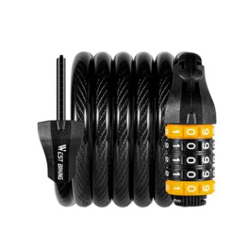 WEST BIKING Bicycle Password Lock - 1.5M Five-Digit Anti-Theft Strip - 1
