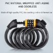 WEST BIKING Bicycle Password Lock - 1.5M Five-Digit Anti-Theft Strip - 3
