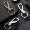 JOBON ZB-197 Chrome Car Keychain with Double Rings - Waist Hanging - 2