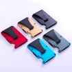 Carbon Fiber Wallet Metal RFID Card Holder - Gray - 2