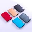 Carbon Fiber Wallet Metal RFID Card Holder - Gray - 4