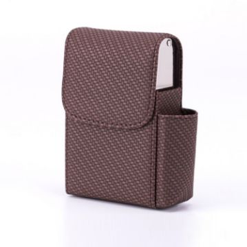 Cigarette Box Style Business Card Holder - Woven Coffee Design - 1