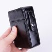 Men's Blue PU Leather Retro Lighter Cigarette Box - 5