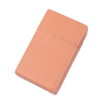 PU Leather Business Portable Cigarette Case - Brown/Apricot - 1