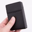 PU Leather Business Portable Cigarette Case - Brown/Apricot - 4