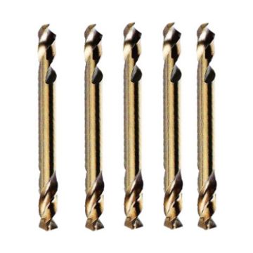 M35 Cobalt Twist Drill Bit Set 5pcs, Double Head 4.0mm, High-Speed Steel - 1