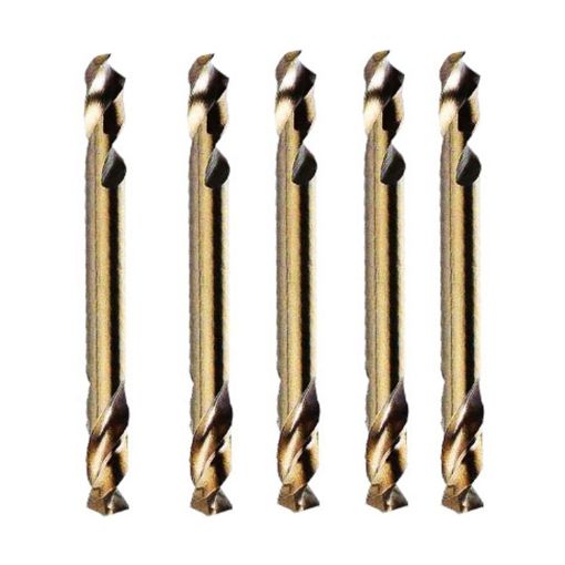 5pcs M35 Cobalt Twist Drill Bit, HSS Double Head 5.2mm Metal Drill - 1