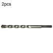 2pcs 6x100mm Triangle Handle Electric Shock Drill Bit for Wall & Soil - 1