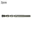 2pcs 12x115mm Triangle Handle Electric Shock Drill Bit for Wall/Cement - 1