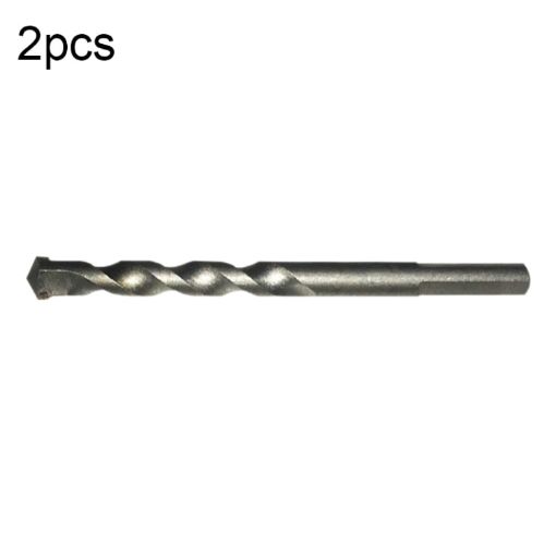 2pcs 12x115mm Triangle Handle Electric Shock Drill Bit for Wall/Cement - 1