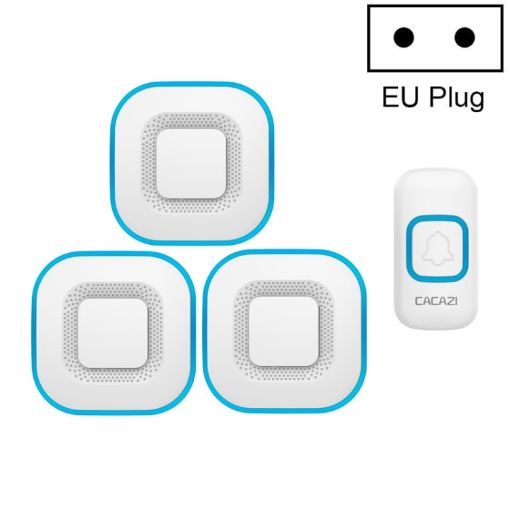 CACAZI V028F Wireless Music Doorbell, EU Plug, No Battery, White - 1