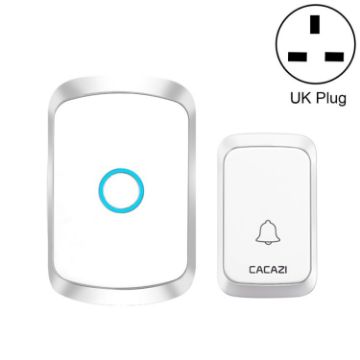 CACAZI A50 Wireless Music Doorbell, No Battery, UK Plug, White - 1