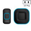 CACAZI V028F Wireless Music Doorbell, No Battery, US Plug, Black - 1