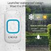 CACAZI V028F Wireless Music Doorbell, No Battery, EU Plug, Black - 7