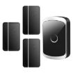 CACAZI M20 Wireless Doorbell Alarm, EU Plug, 1 For 3 Door Sensor, Black - 1
