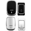 CACAZI Smart Waterproof Wireless Doorbell EU Plug Silver Pager Music - 2