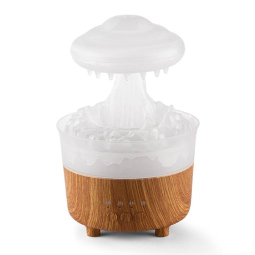 V50 Desktop Night Light Humidifier & Aroma Diffuser, UK Plug, White - 1