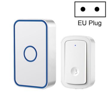 CACAZI A19 Wireless Music Doorbell, EU Plug, No Battery, White - 1