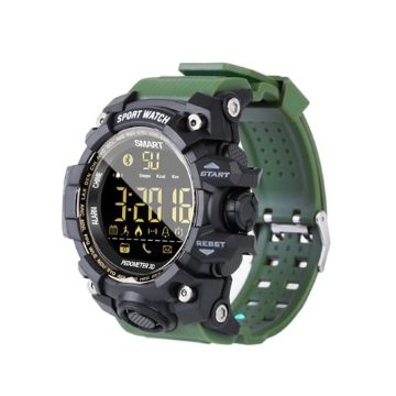 EX16S Sports Smart Watch - IP67 Waterproof, Bluetooth, Pedometer, Green - 1