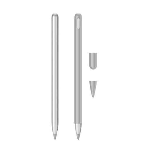 Huawei M-Pencil 3-in-1 Stylus Silicone Cover & Pen Cap Set - 2 Sets, Gray - 1