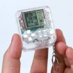 Mini Handheld Game Console Toy - 4 PCS Classic Brick with Keychain - 6