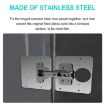 Stainless Steel Hinge Repair Kit: 2 Plates, Hinge & 16 Screws, 2 Sets - 5