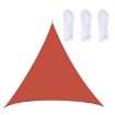 Red Triangle Outdoor Sunshade Sail, Waterproof, Anti-UV, 2.4m Size - 1