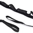 Camping Tent Clothesline with 19 Rings, 4.3m Strap Lanyard (Black) - 3
