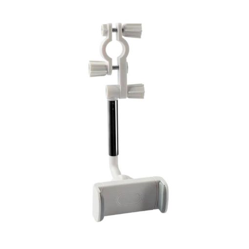 Car Phone Holder Rearview Mirror Mount - 2 PCS White Bracket Clip - 1