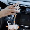 Car Phone Holder Rearview Mirror Mount - 2 PCS White Bracket Clip - 4