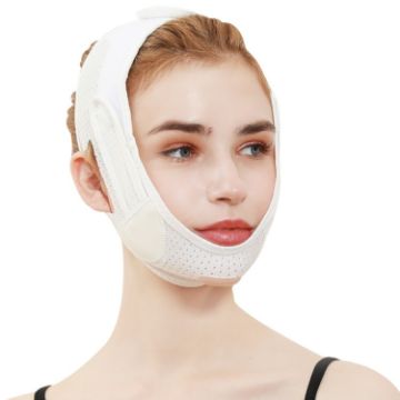 V Face Sleep Bandage Facial Firming Lifting Mask - 072 White - 1
