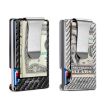Metal Carbon Fiber Wallet RFID Anti-Theft Card Holder - Silver - 2