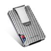 Metal Carbon Fiber Wallet RFID Anti-Theft Card Holder - Silver - 3