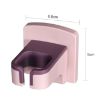 Wall-Mounted Light Pink Bathroom Hair Dryer Storage Rack Shelf - 2