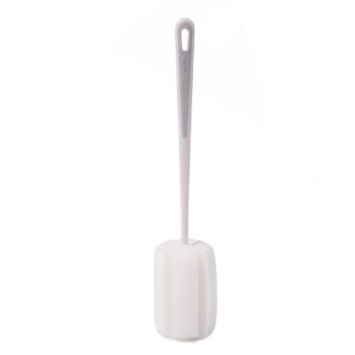 Baby Bottle Vacuum Cup Long Handle Cleaning Brush - White - 1