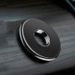 Q6 Black Magnetic Car Phone Holder - Round Dashboard Navigation Bracket - 2