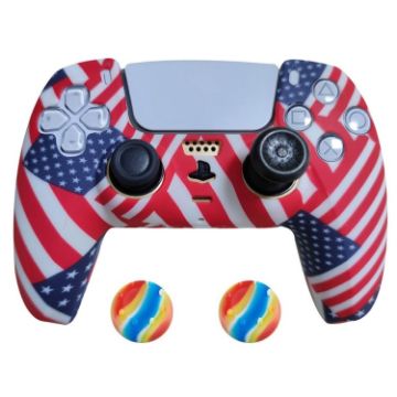 PS5 Gamepad Silicone Protective Cover 2 PCS with 31+ Hats - 1